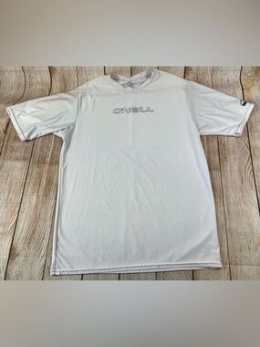 Mens O’Neill UV Protection Rash Guard Surf White Shirt 50+ UPF Slim Fit 2XL
